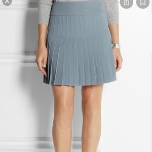 ISO DKNY Blue Pleated Crepe Skirt